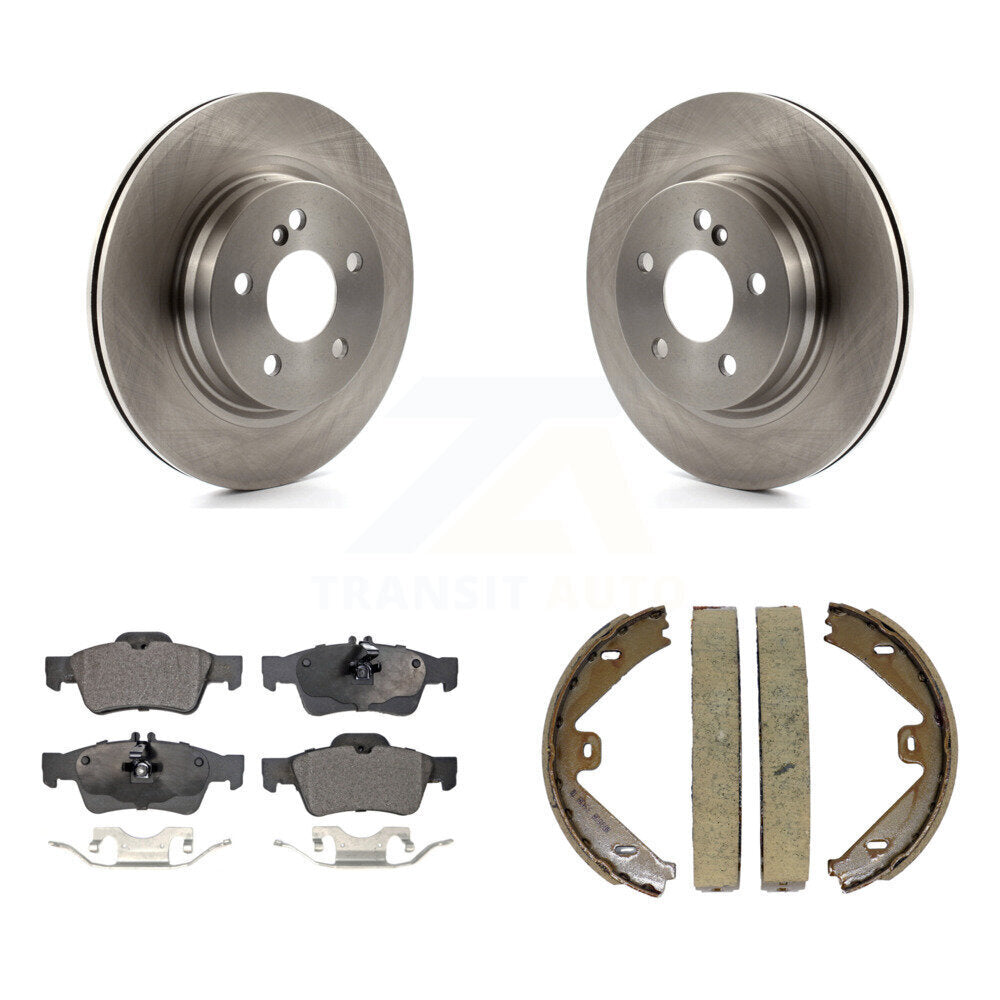 Rear Disc Rotors Ceramic Pads And Parking Brake Shoes Kit For Mercedes-Benz E550 K8T-105431