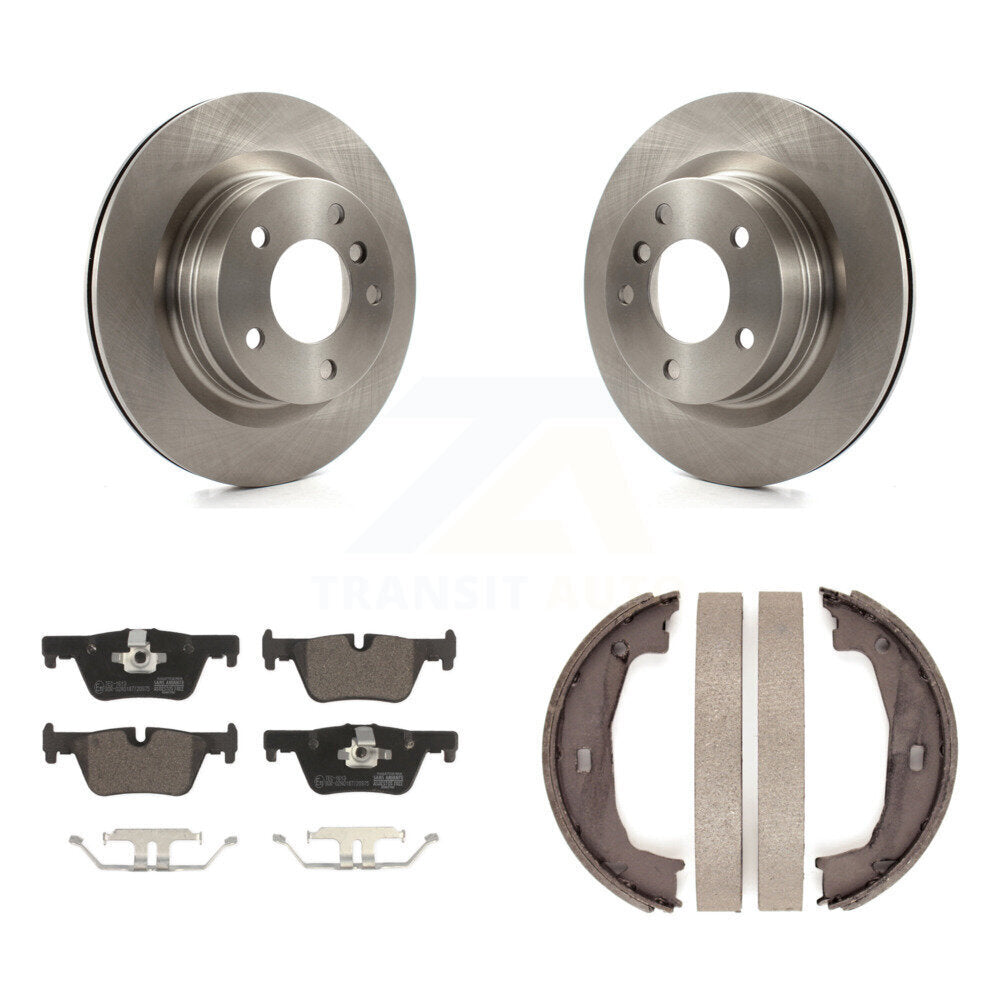 Rear Disc Rotors Ceramic Pads & Parking Shoes Kit For BMW 230i xDrive 228i 328i 320i 428i K8T-105466