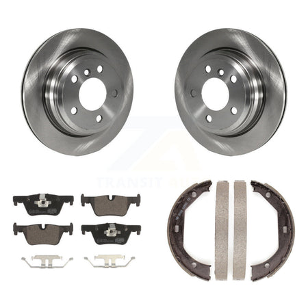 Rear Disc Rotors Ceramic Pads & Parking Shoes Kit For BMW 328i xDrive 330i 320i 428i 328d K8T-105473