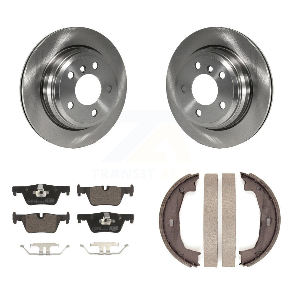 Rear Disc Rotors Ceramic Pads Parking Shoes Kit For BMW 320i xDrive 428i Gran Coupe 328i K8T-105475