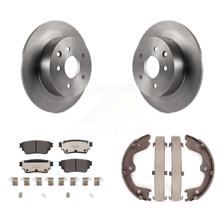 Rear Disc Rotors Ceramic Pads And Parking Brake Shoes Kit For 2019 Nissan Altima AWD K8T-105634
