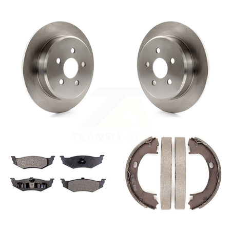 Rear Disc Rotors Ceramic Pads And Parking Shoes Kit For Chrysler PT Cruiser Sebring Neon K8T-105653