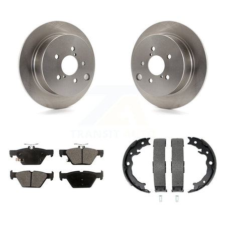 Rear Disc Rotors Ceramic Pads And Parking Brake Shoes Kit For Subaru Crosstrek K8T-105757