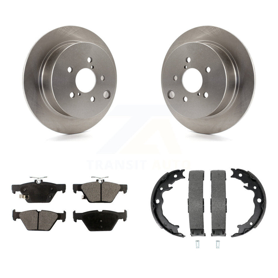 Rear Disc Rotors Ceramic Pads And Parking Brake Shoes Kit For Subaru Crosstrek K8T-105757