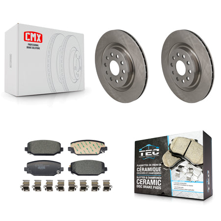 Rear Disc Brake Rotor & Ceramic Pad Kit For Jeep Grand Cherokee L With Vented Rotors K8T-105761