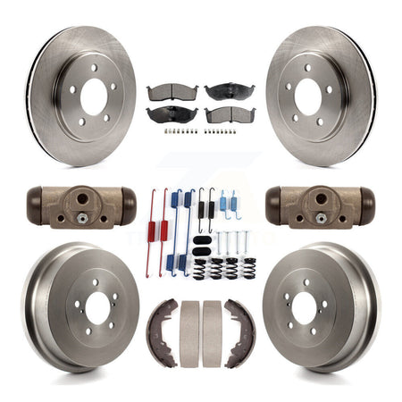 Front Rear Brake Rotor Ceramic Pad Drum Kit (9Pc) For Dodge Caravan Grand Chrysler Town & K8T-105777