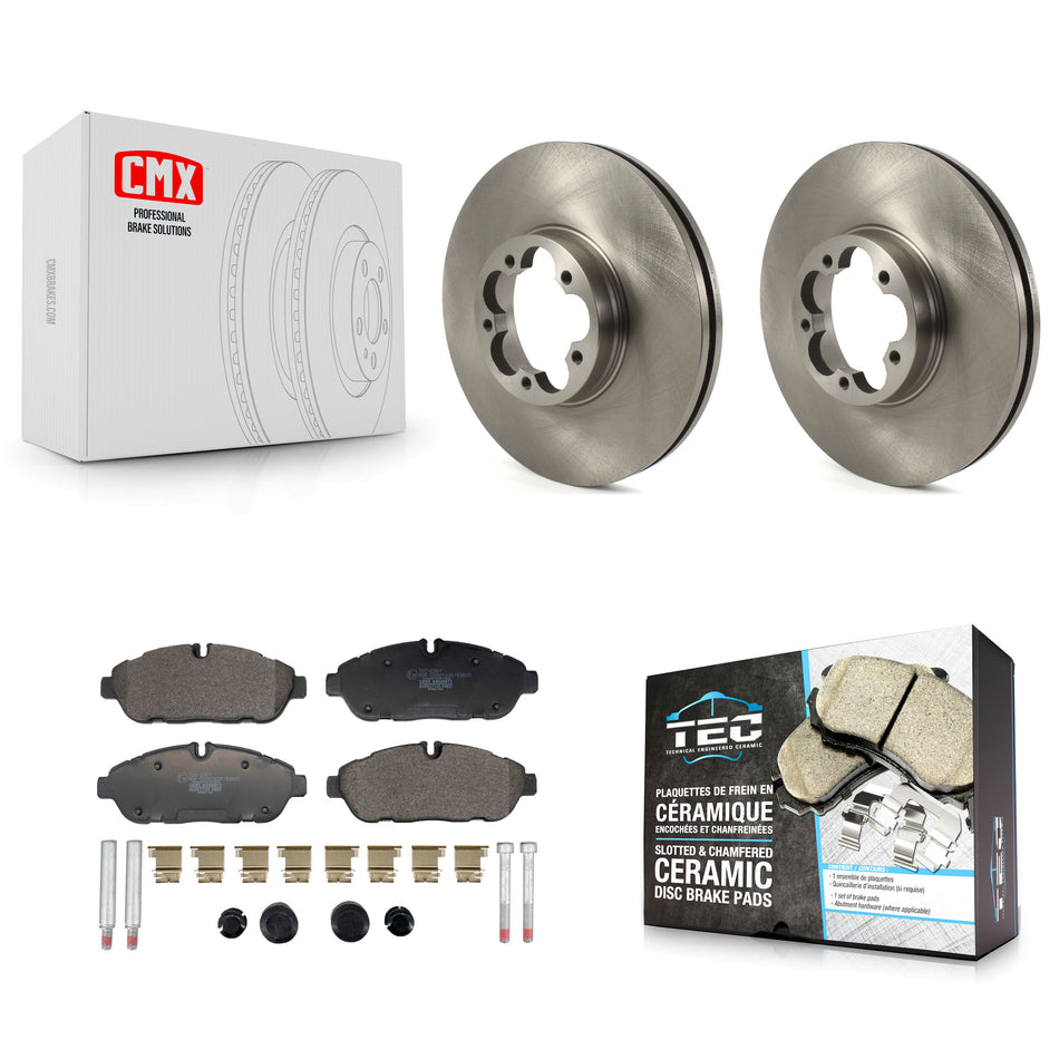 Front Disc Brake Rotors And Ceramic Pads Kit For 2023 Ford Transit-350 HD AWD K8T-105781