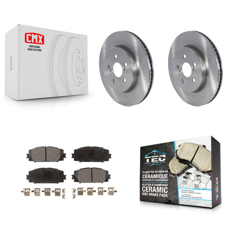 Front Disc Brake Rotors And Ceramic Pads Kit For Toyota Corolla Prius Prime K8T-105783