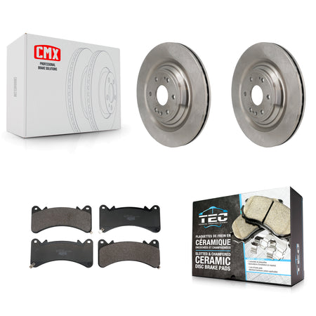 Front Brake Rotor & Ceramic Pad Kit For GMC Sierra 1500 Chevrolet Silverado Tahoe Limited K8T-105784