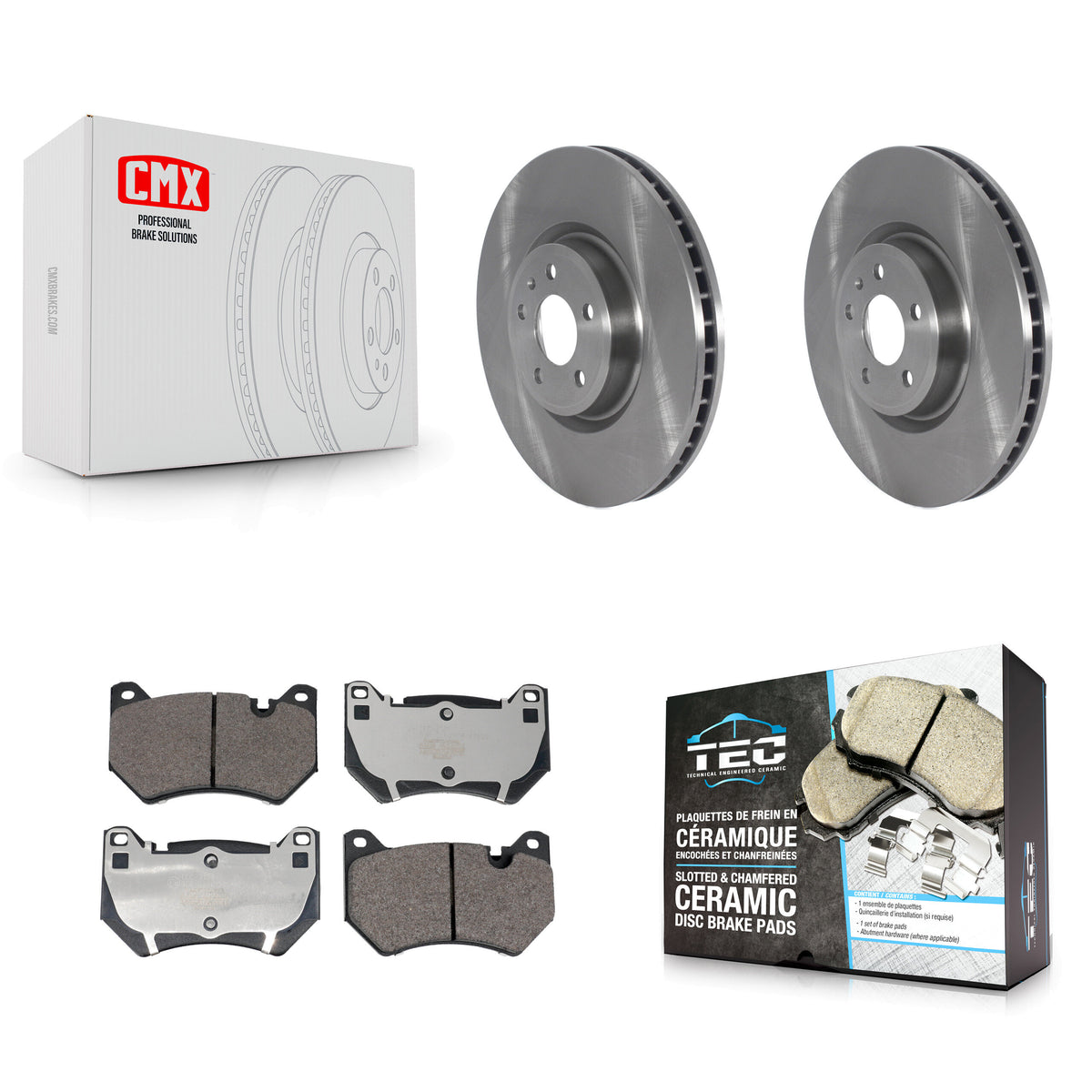 Front Disc Brake Rotor & Ceramic Pad Kit For 2021 Audi Q5 With 350mm Diameter K8T-105785