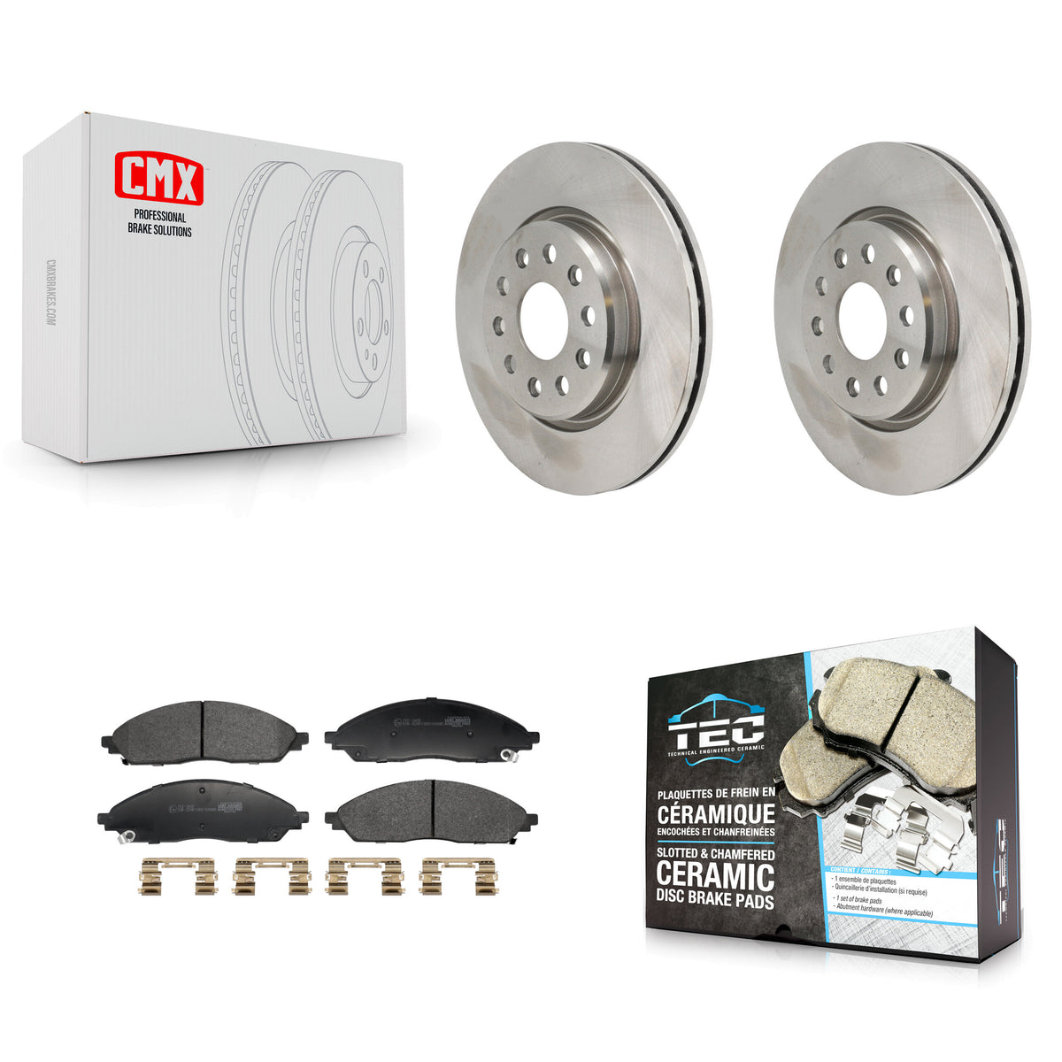 Front Disc Brake Rotors And Ceramic Pads Kit For 2022-2023 Jeep Grand Cherokee L K8T-105787