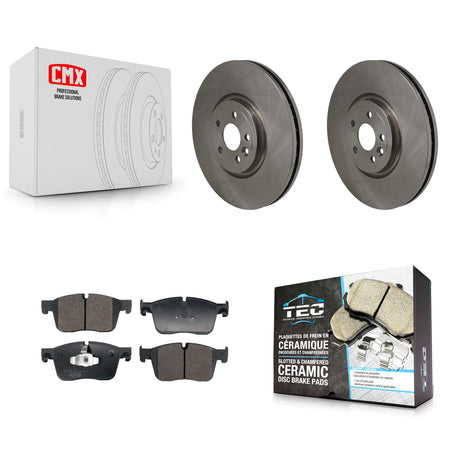 Front Disc Brake Rotors & Ceramic Pad Kit For Jaguar F-Pace Land Rover Range Velar I-Pace K8T-105790