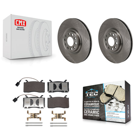 Front Disc Brake Rotors And Ceramic Pads Kit For Alfa Romeo Stelvio Giulia K8T-105791