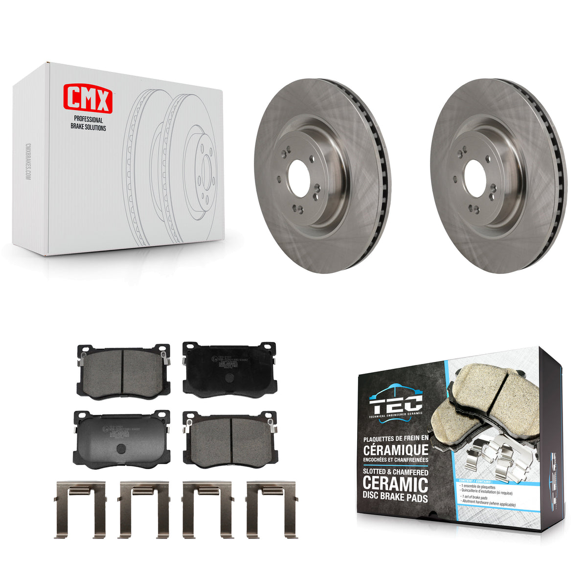 Front Disc Brake Rotors And Ceramic Pads Kit For Genesis G80 K8T-105792