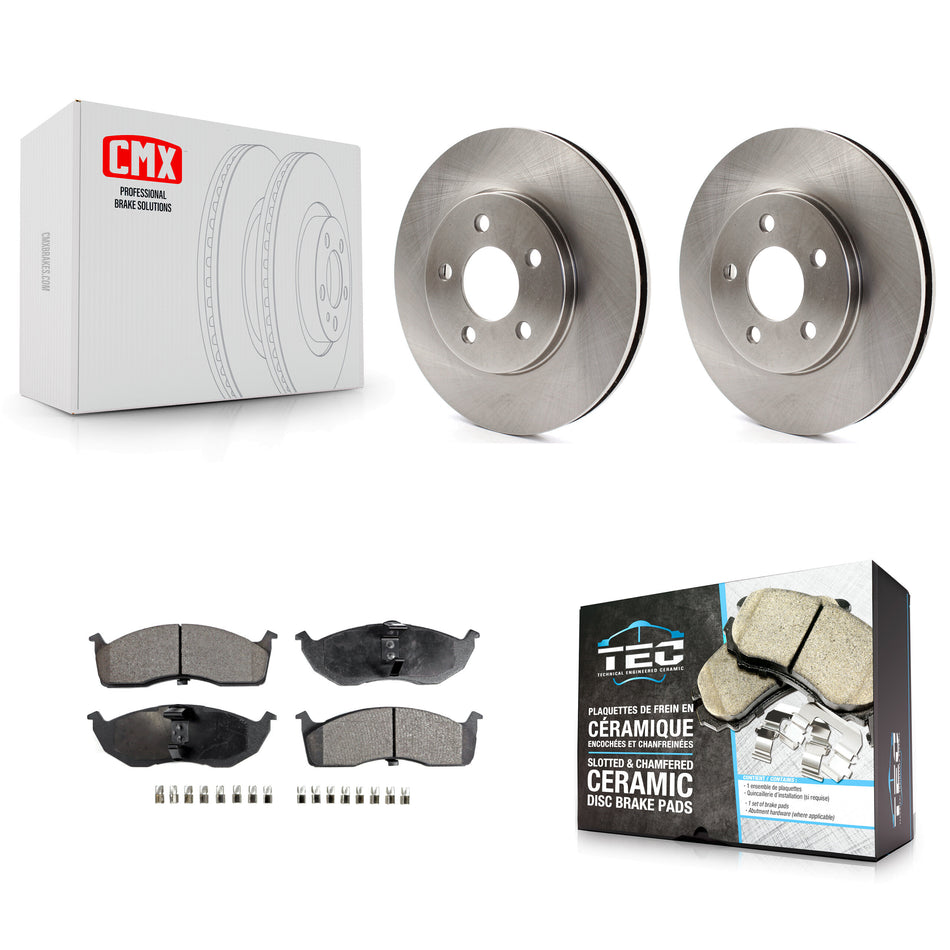 Front Brake Rotors Ceramic Pad Kit For Dodge Caravan Grand Plymouth Voyager Chrysler Town K8T-105800