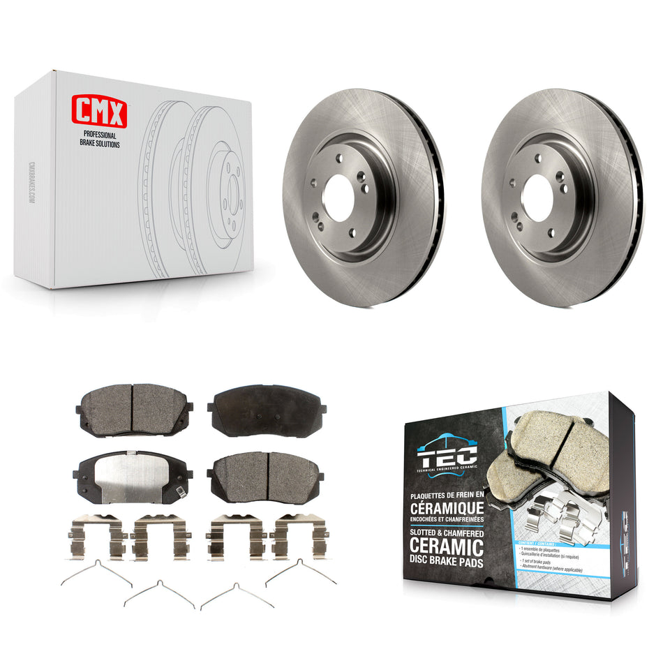 Front Disc Brake Rotor And Ceramic Pad Kit For Kia Optima With 320mm Diameter K8T-105802