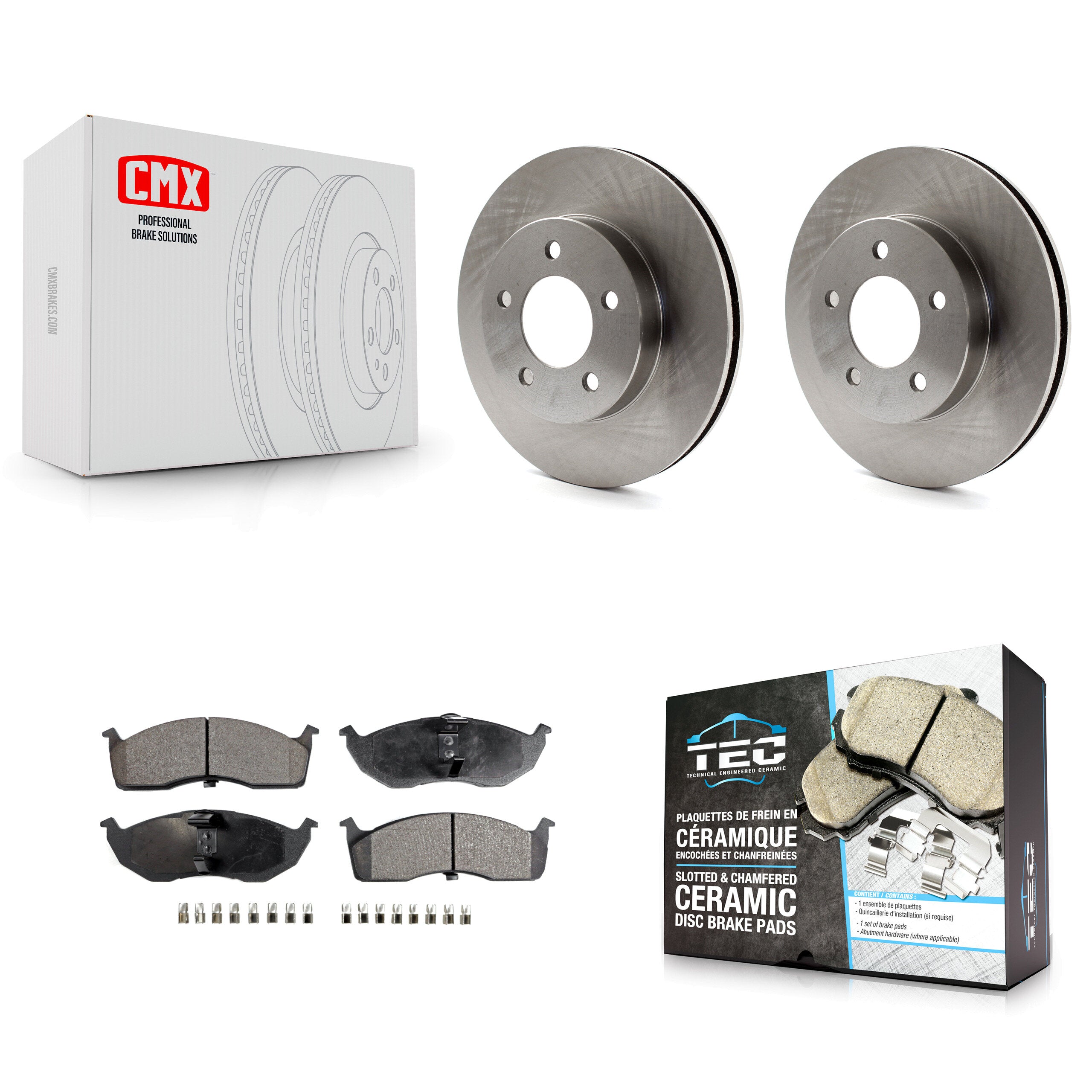 Front Brake Rotor & Ceramic Pad Kit For Intrepid Dodge Chrysler Concorde LHS Eagle Vision K8T-105809