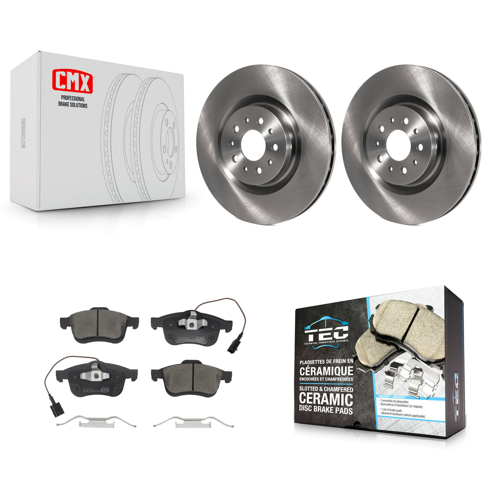 Front Disc Brake Rotors And Ceramic Pads Kit For 2015-2021 Ram ProMaster City K8T-105810