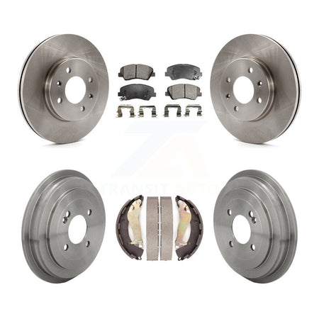 Front Rear Disc Brake Rotors Ceramic Pads And Drum Kit For Kia Rio K8T-105815