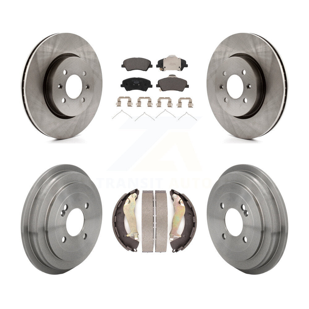 Front Rear Disc Brake Rotors Ceramic Pads And Drum Kit For Kia Rio Hyundai Accent K8T-105816