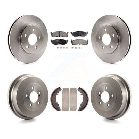 Front Rear Disc Brake Rotors Ceramic Pads And Drum Kit For Chrysler Grand Voyager K8T-105818