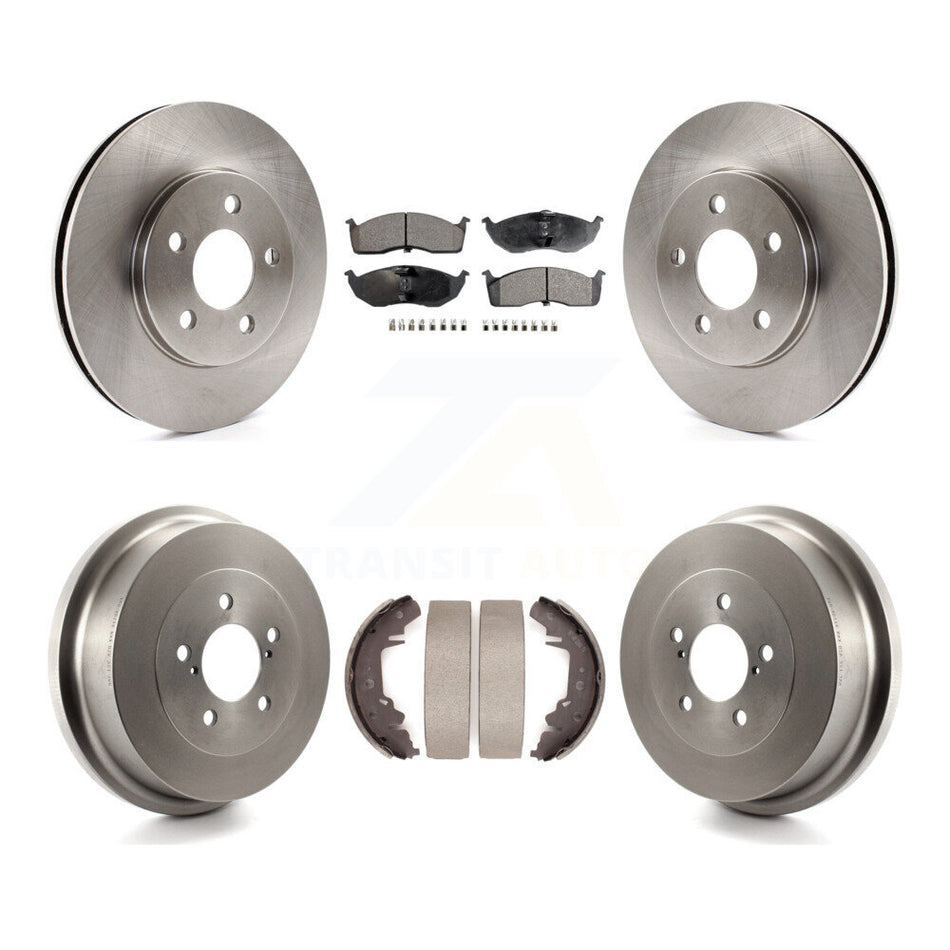 Front Rear Disc Brake Rotors Ceramic Pads And Drum Kit For Chrysler Grand Voyager K8T-105818