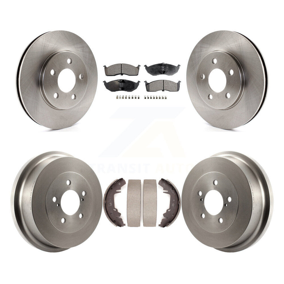 Front Rear Disc Brake Rotors Ceramic Pads And Drum Kit For Chrysler Grand Voyager K8T-105818