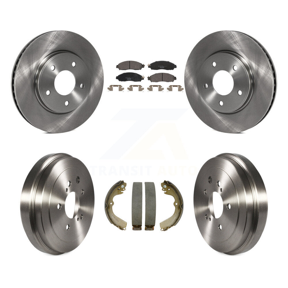 Front Rear Brake Rotors Ceramic Pad & Drum Kit For 2021 Nissan NV200 Without Taxi Package K8T-105820