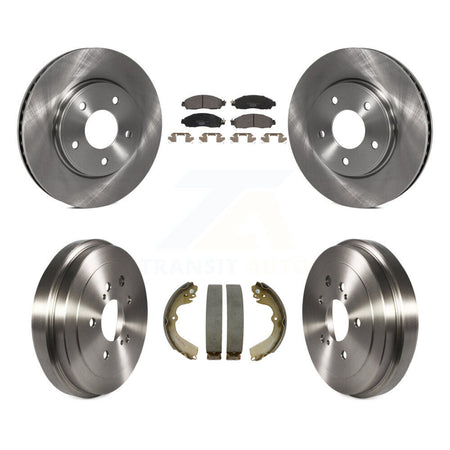 Front Rear Brake Rotors Ceramic Pad & Drum Kit For 2021 Nissan NV200 Without Taxi Package K8T-105820