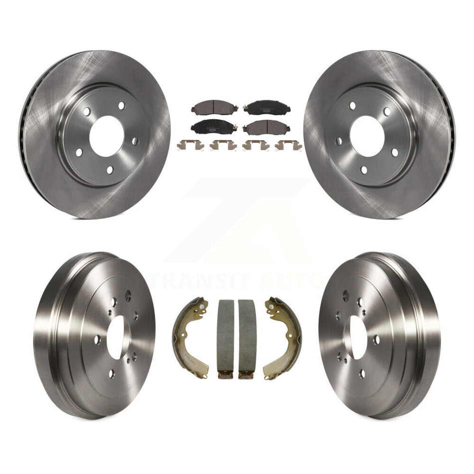 Front Rear Brake Rotors Ceramic Pad & Drum Kit For 2021 Nissan NV200 Without Taxi Package K8T-105820