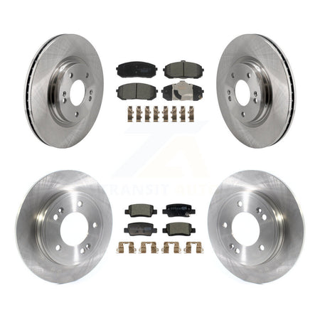 Front Rear Brake Rotors & Ceramic Pad Kit For Hyundai Elantra With Electric Parking K8T-105835