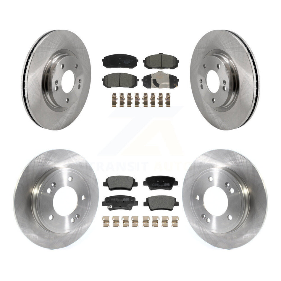 Front Rear Disc Brake Rotor Ceramic Pad Kit For Hyundai Elantra With Manual Parking K8T-105836