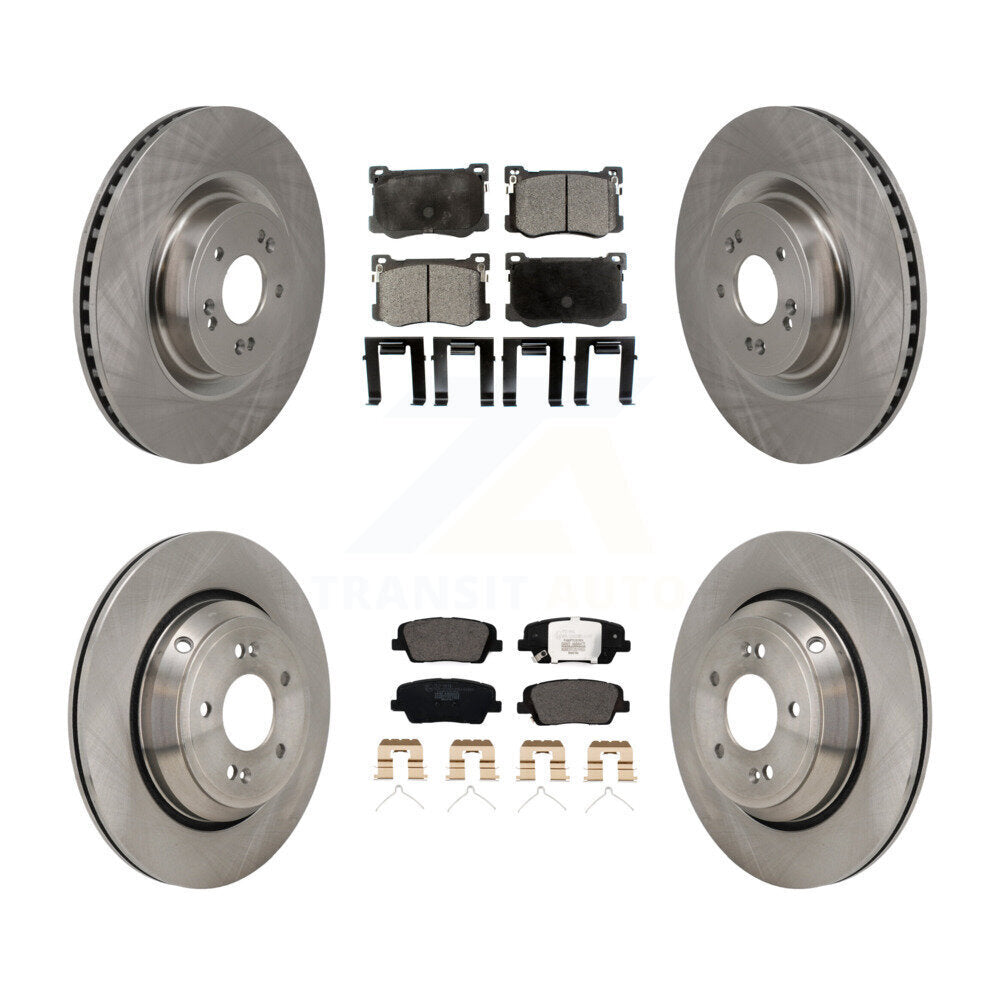 Front Rear Disc Brake Rotors And Ceramic Pads Kit For 2018-2020 Genesis G80 3.3L K8T-105840