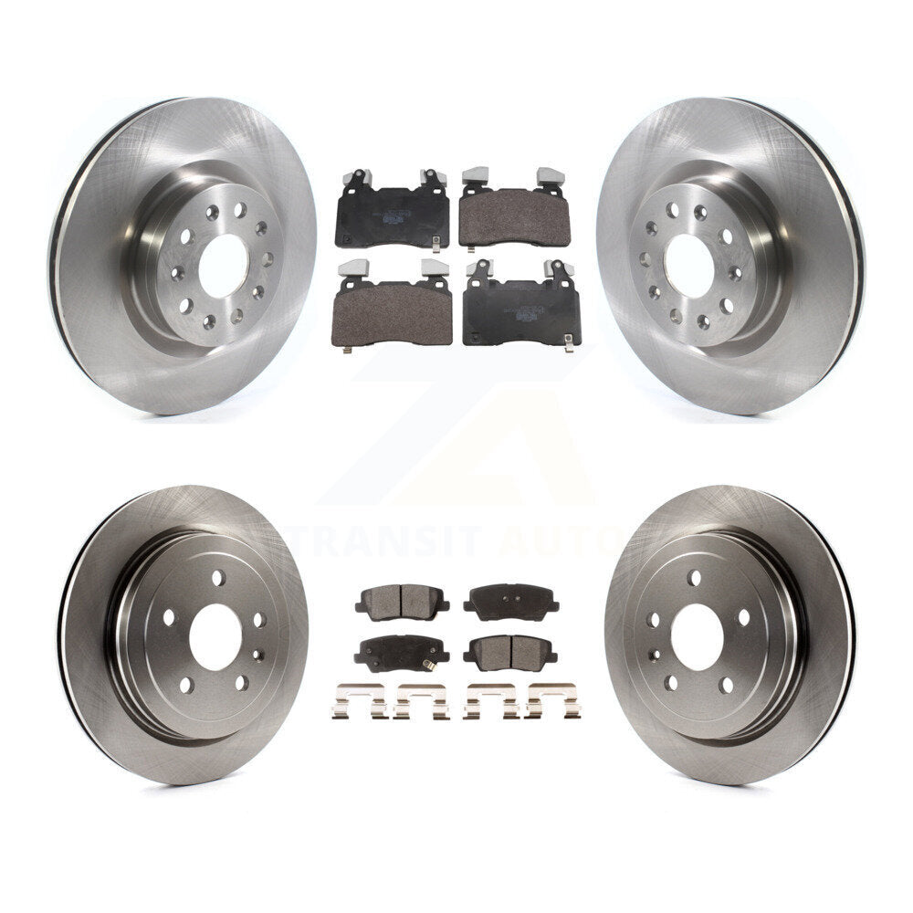 Front Rear Brake Rotors Ceramic Pad Kit For 15 Cadillac CTS With Performance Lining K8T-105841