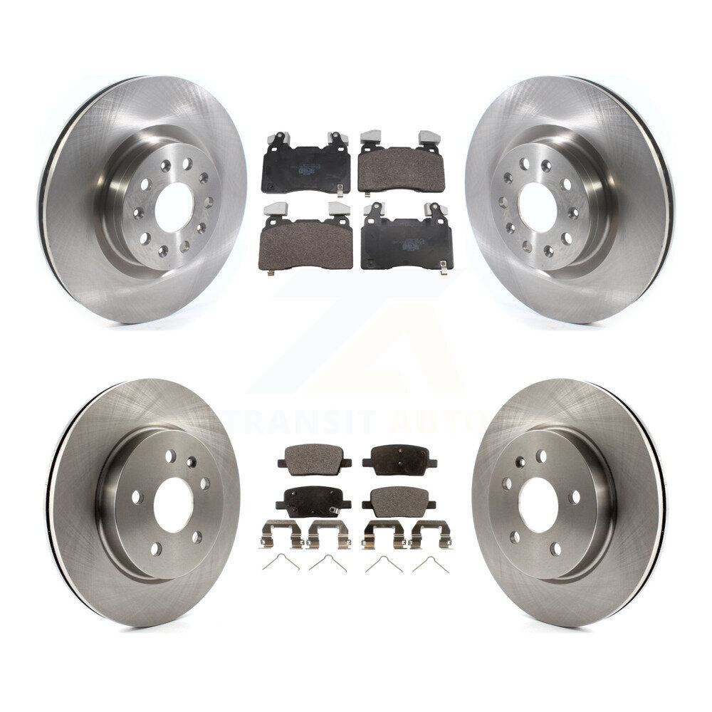 Front Rear Brake Rotor & Ceramic Pad Kit For Cadillac CT6 With 345mm Diameter K8T-105845