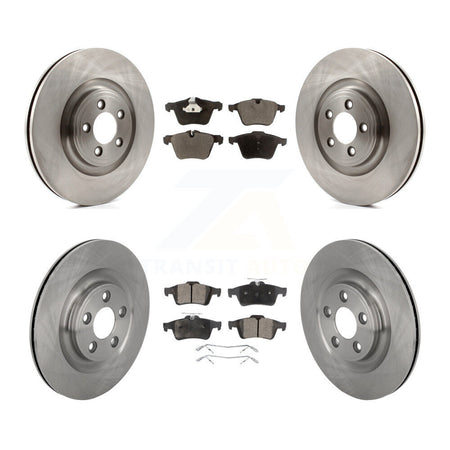 Front Rear Disc Brake Rotors Ceramic Pad Kit For 2016 Jaguar XJ With Manual Parking K8T-105848
