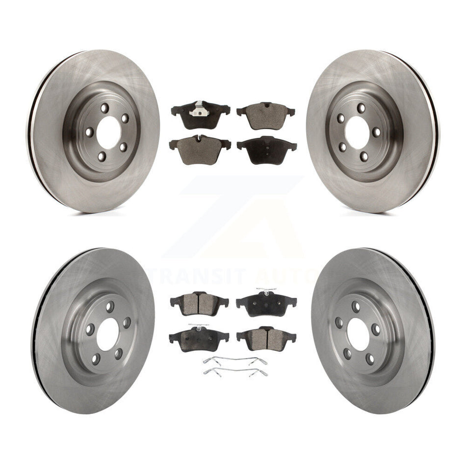 Front Rear Disc Brake Rotors Ceramic Pad Kit For 2016 Jaguar XJ With Manual Parking K8T-105848