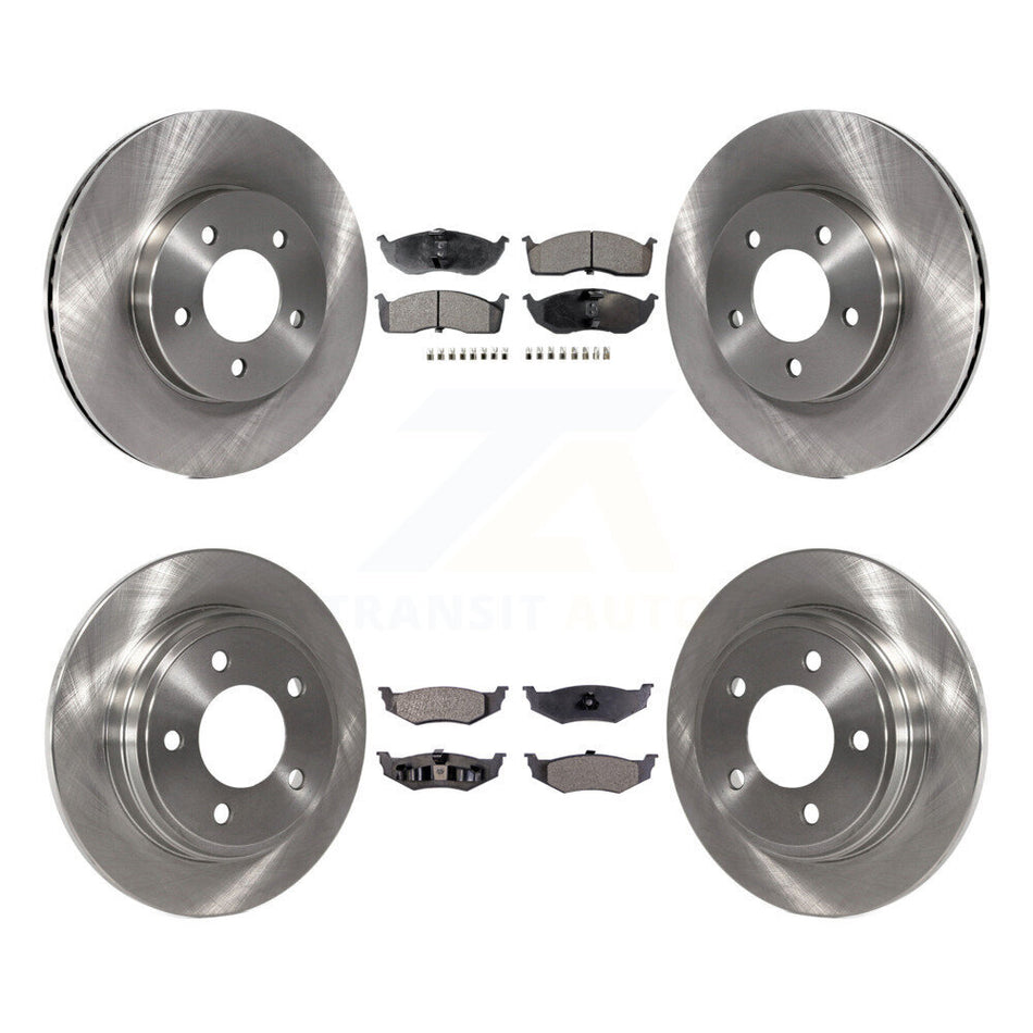 Front Rear Disc Brake Rotor Ceramic Pad Kit For Chrysler Intrepid Dodge 300M Concorde LHS K8T-105863
