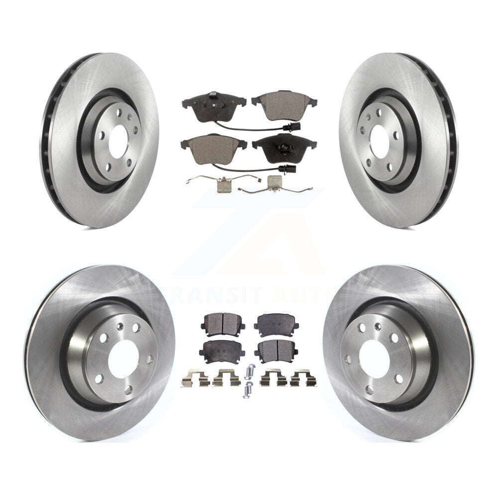 Front Rear Disc Brake Rotors And Ceramic Pads Kit For 2010-2015 Audi TTS Quattro K8T-105866