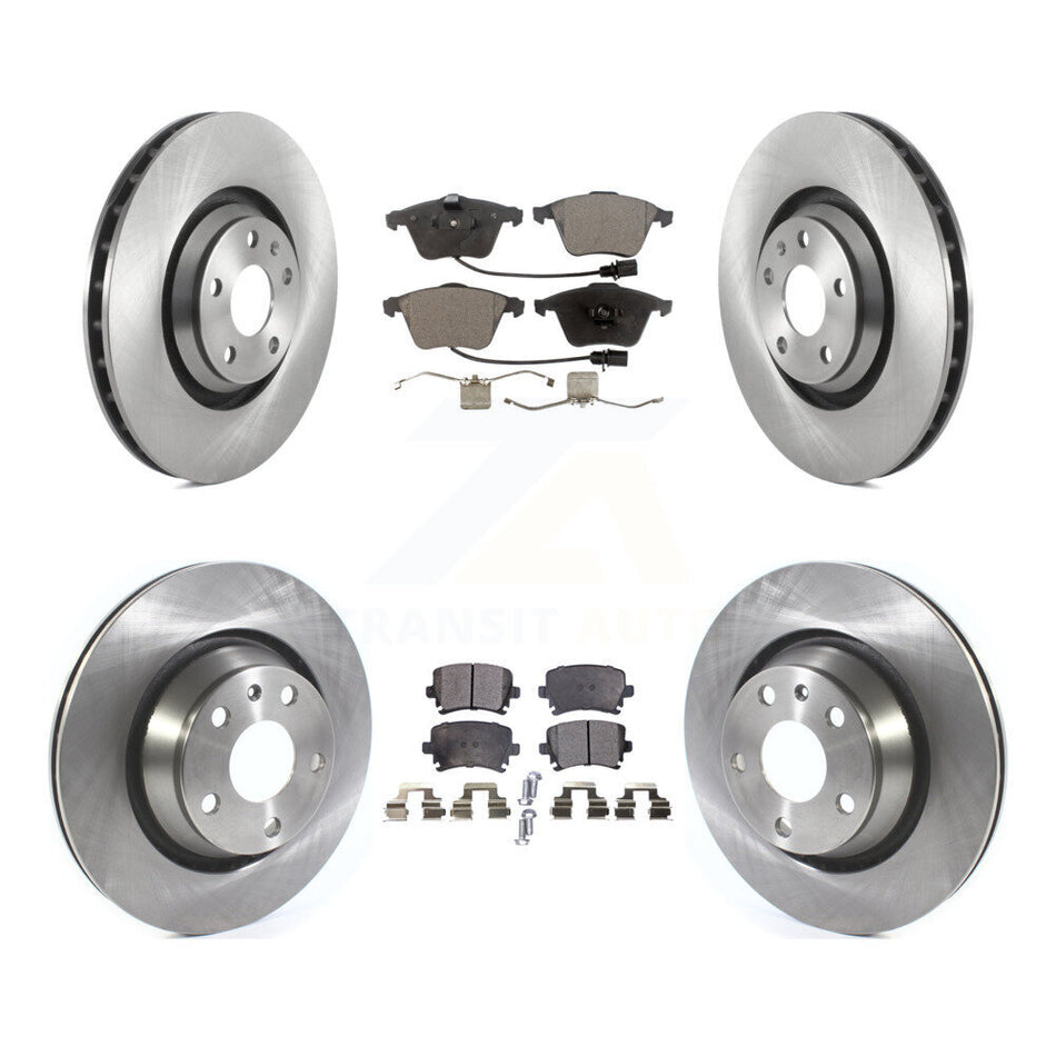 Front Rear Disc Brake Rotors And Ceramic Pads Kit For 2010-2015 Audi TTS Quattro K8T-105866