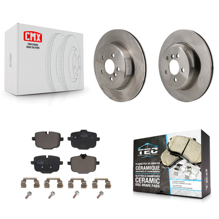 Rear Disc Brake Rotors Ceramic Pad Kit For BMW 540i xDrive With 330mm Diameter Rotor K8T-105870