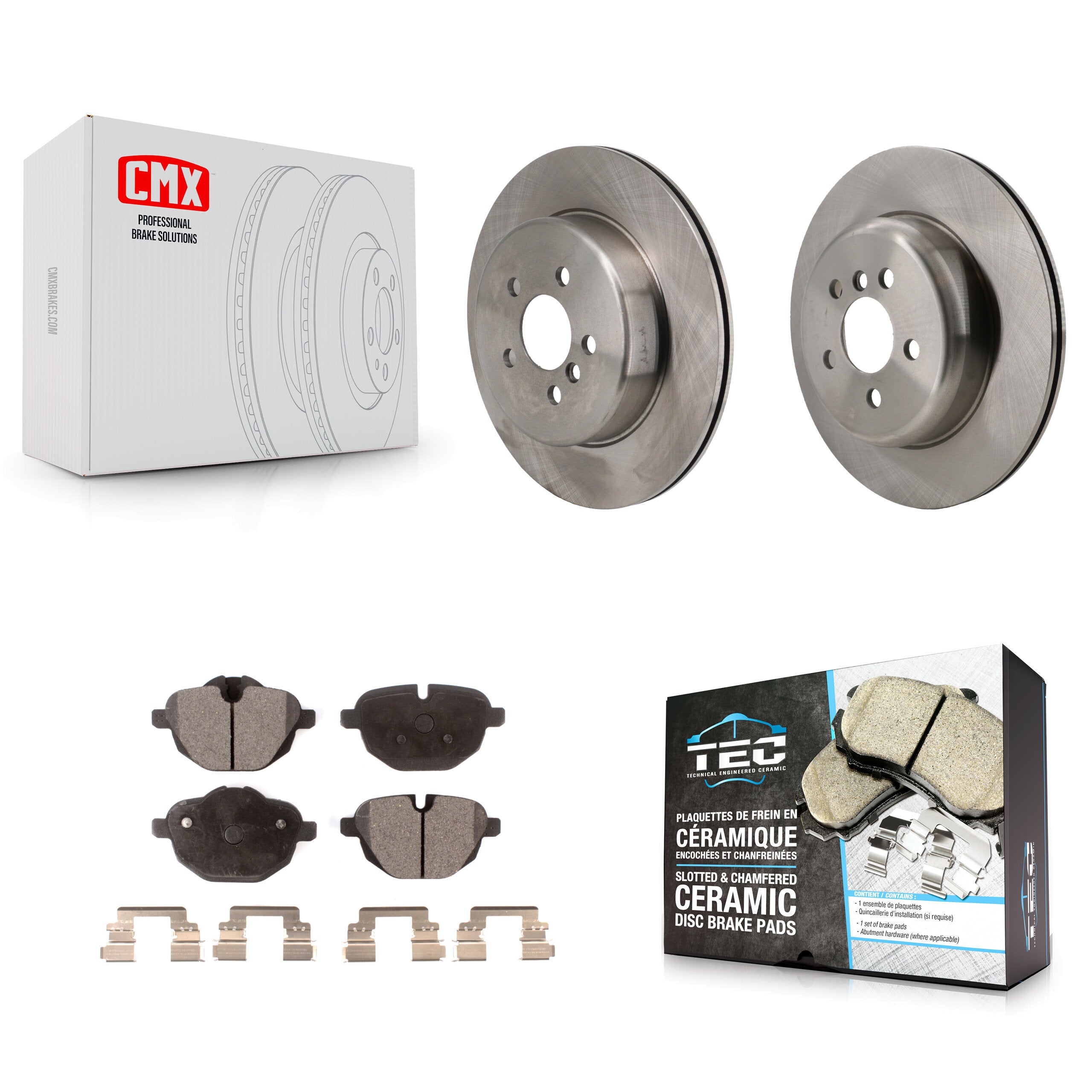 Rear Disc Brake Rotors And Ceramic Pads Kit For 2022 BMW X3 2.0L K8T-105871