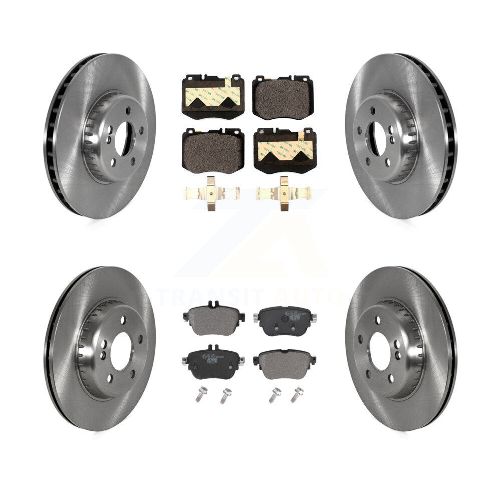 Front Rear Brake Rotor Ceramic Pad Kit For 18-19 Mercedes-Benz E300 Without Sport Package K8T-105875