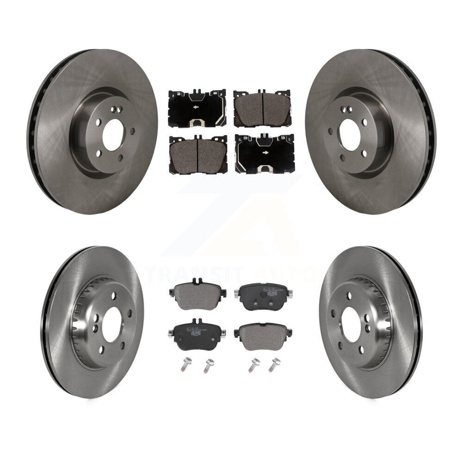 Front Rear Disc Brake Rotors And Ceramic Pads Kit For Mercedes-Benz E300 E350 K8T-105876
