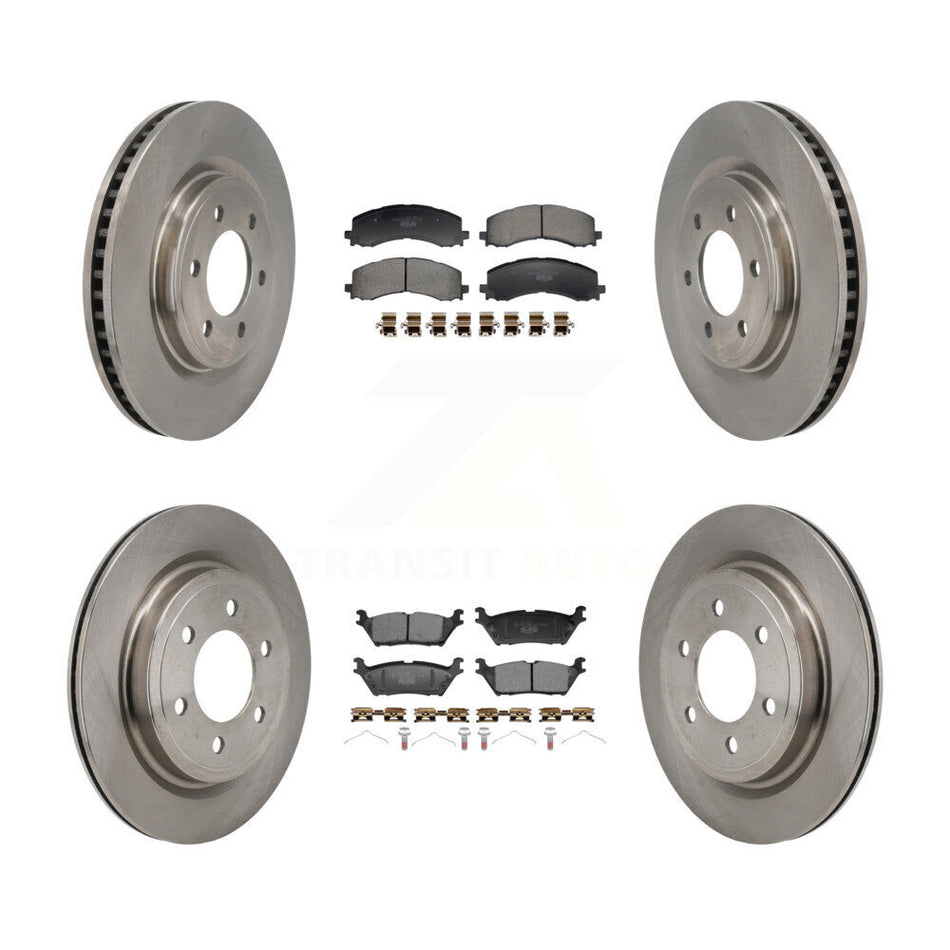 Front Rear Disc Brake Rotors And Ceramic Pads Kit For Ford F-150 Lightning K8T-105877