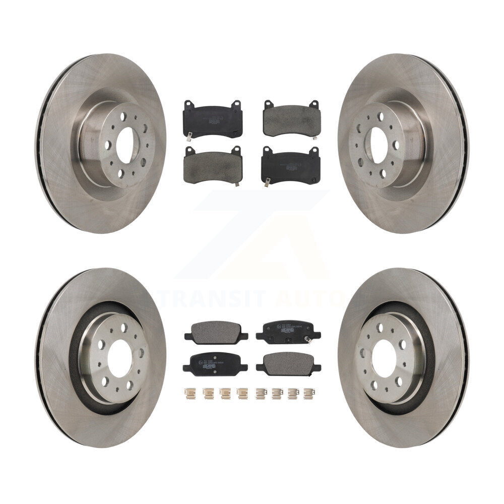 Front Rear Brake Rotor & Ceramic Pad Kit For 2020-2022 Tesla Y With Gray Painted Calipers K8T-105882