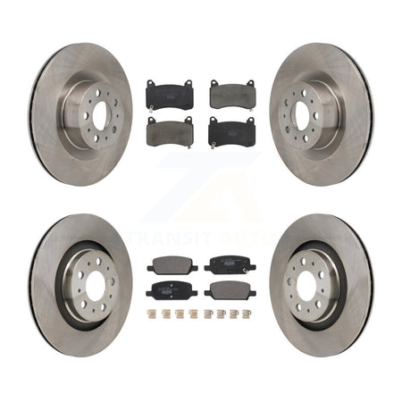 Front Rear Brake Rotor & Ceramic Pad Kit For 2020-2022 Tesla Y With Gray Painted Calipers K8T-105882
