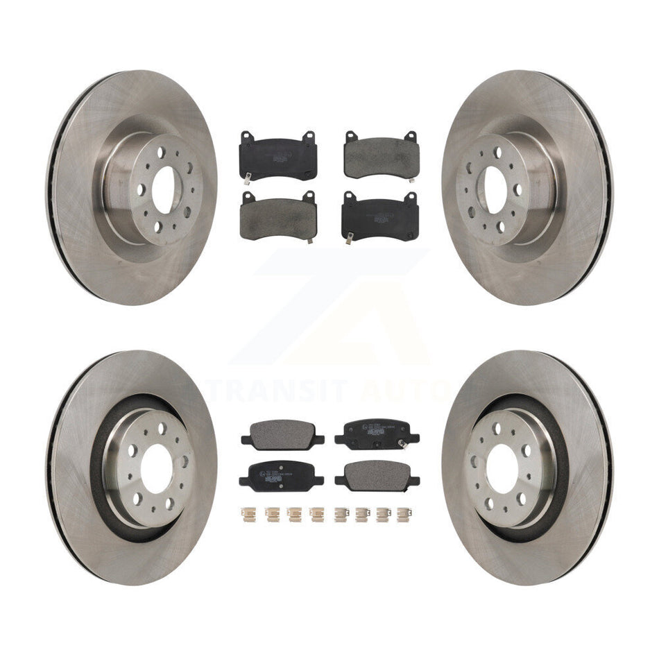 Front Rear Brake Rotor & Ceramic Pad Kit For 2020-2022 Tesla Y With Gray Painted Calipers K8T-105882