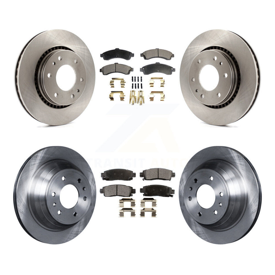 Front Rear Disc Brake Rotors Ceramic Pad Kit For 2006 Isuzu Ascender With 3rd Row Seating K8T-105885