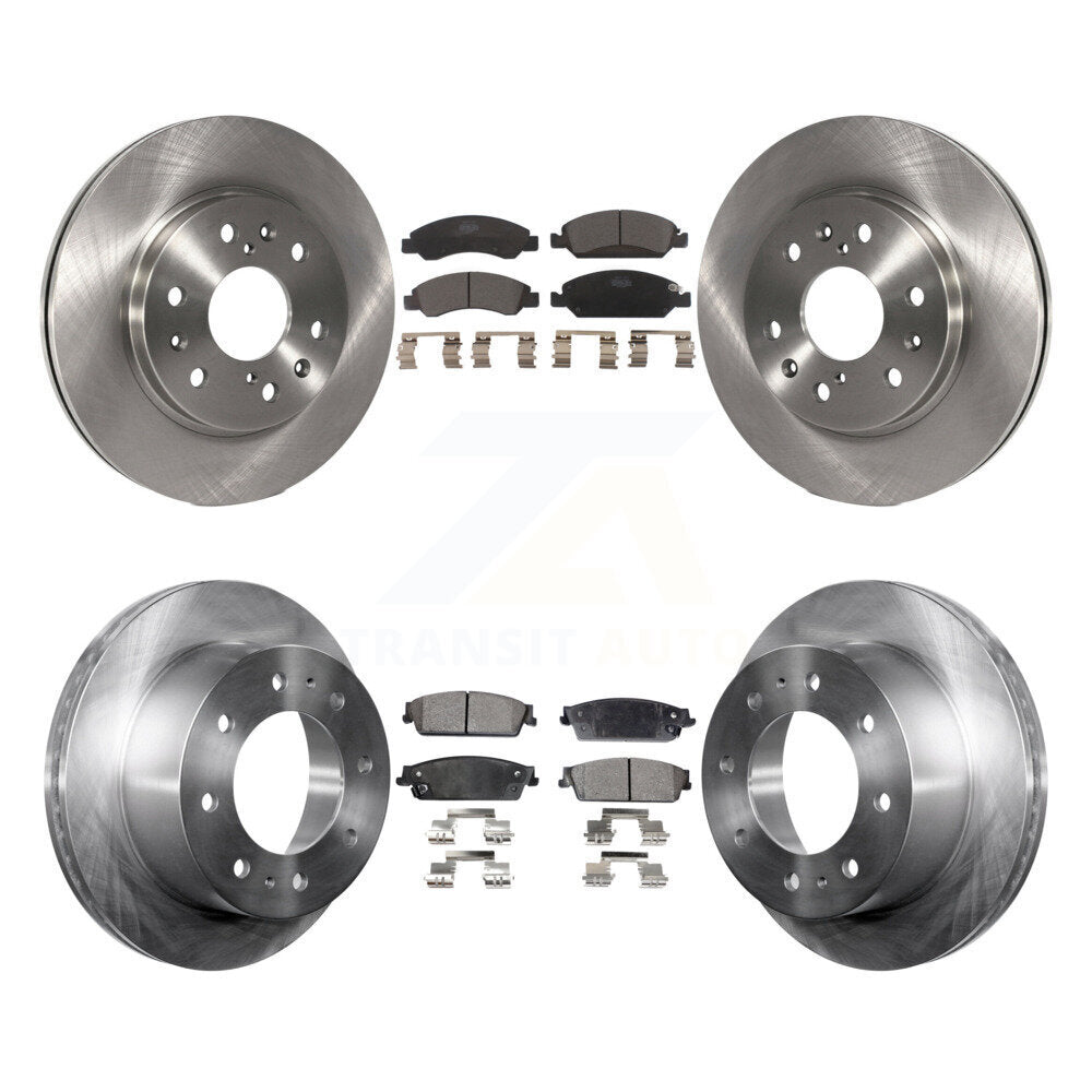 Front Rear Disc Brake Rotors And Ceramic Pad Kit For 2011 Chevrolet Silverado 1500 Hybrid K8T-105891